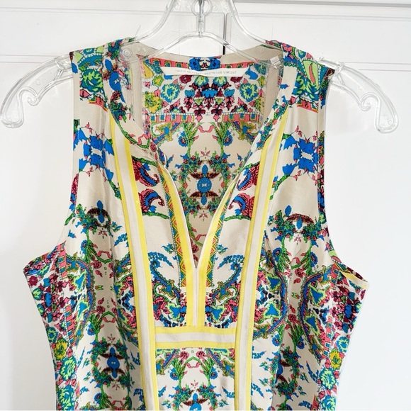 Twelfth Street by Cynthia Vincent Handkerchief Silk Mini Dress Sz Small Colorful - Picture 6 of 11